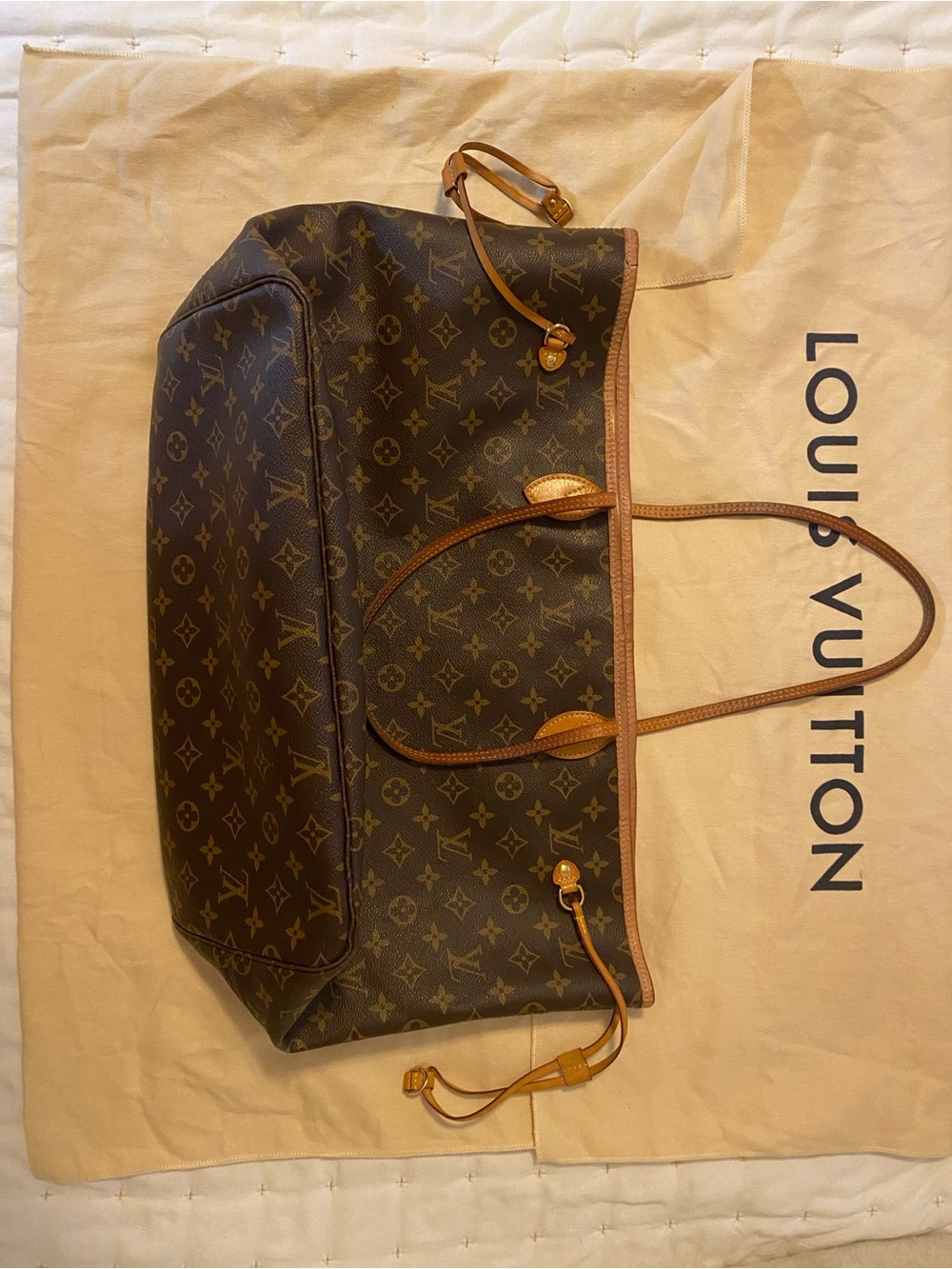 Louis Vuitton Monogram Canvas Tote in Brown and Tan